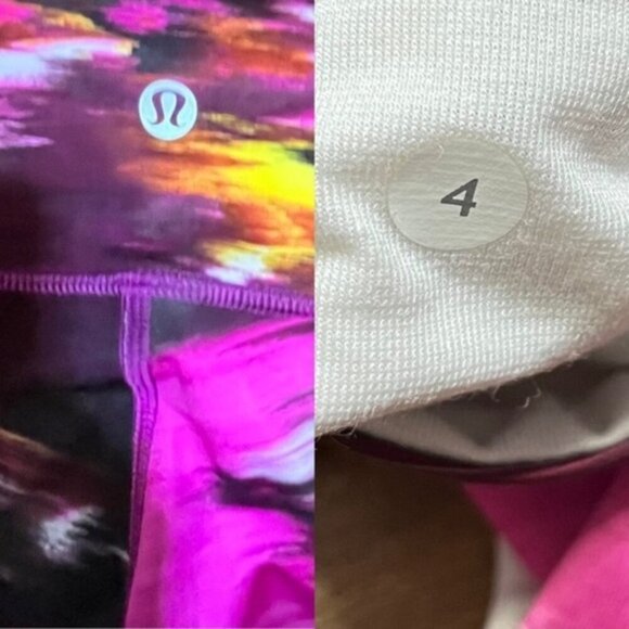 Lululemon Wunder Under Pant III Luxtreme Pigment Wind Berry Rumble Multi Size 4 - Picture 8 of 9